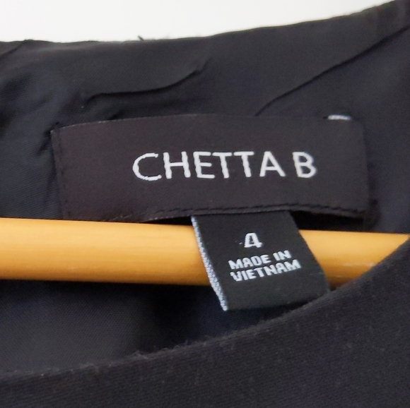 Chetta B B&W Fit & Flare Pleated Cocktail dress - Picture 5 of 7